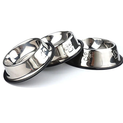 Stainless Skidproof Steel Bowl Feeder
