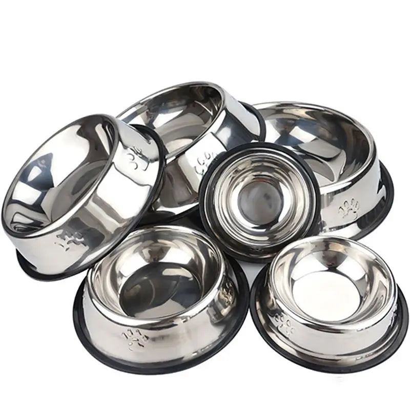 Stainless Skidproof Steel Bowl Feeder