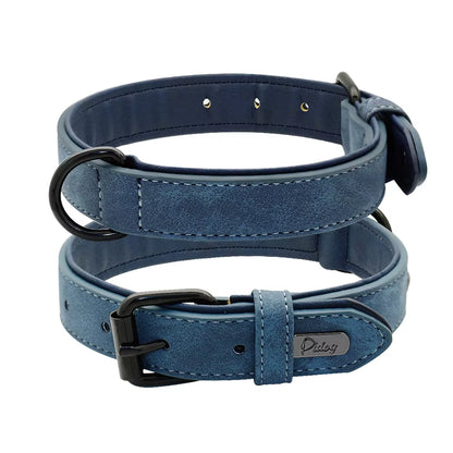 Leather Dog Collar Soft Padded Pet Collar for Small Medium Large Dogs Collars Collar Perro Pitbull Labrador German Shepherd