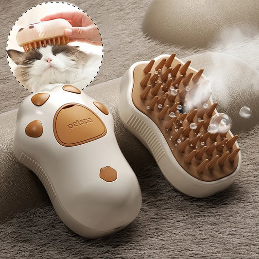 Transform Your Pet's Grooming Routine with the 3-in-1 Electric Spray Brush: Effortless Hair Removal, Massage & Cleanse for Cats and Dogs